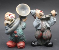 Auktion 370 / Los 15129 <br>2 kl. Clowns, wohl Gilde, H-9,5 cm