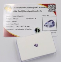 Auktion 373<br>Saphir, ca. 0,56ct, VS, purpur mit blau