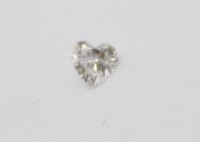 Auktion 370 / Los 1361 <br>kl. Diamant, herzschliff, F/VS, 0,15ct, Labor erstellt