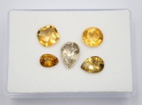 Auktion 370<br>5x div. Citrine, ca. 37,8 ct