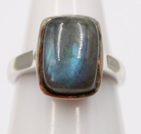 Auktion 370<br>Labradorit-Ring, 925er Silber, 6,7gr., RG 59