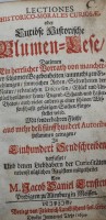 Auktion 370<br>Lectiones Historico-Morales Curiosae oder Curi&ouml;se Historische Blumen-Lese, M. Jacob Daniel Ernst , 1694, Altersspuren