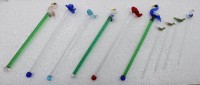 Auktion 370<br>kl. Sammlung von Glas-R&uuml;hrst&auml;ben, 10 St&uuml;ck, ca. L-14cm