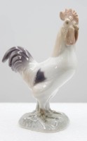 Auktion 370<br>stehender Hahn, Bing &amp; Gr&ouml;ndahl, Modellnr. 2192, bemalt in Unterglasur, H-12cm