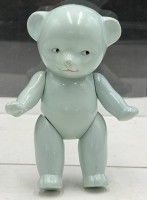 Auktion 370<br>Antike Kinder Baby Rassel-Celluloid B&auml;r Teddy-Schildkr&ouml;t-H-12 cm