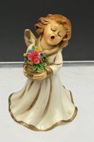 Auktion 370 / Los 15142 <br>kl. Weihnachtsengel, signiert seitl. E.F., handpainted, Italy, H-9 cm