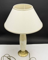 Auktion 370<br>Tischlampe mit Glasstand, wohl Murano?, H-53 cm