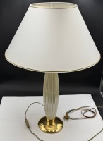 Auktion 370<br>hohe Tischlampe mit Glasstand, wohl Murano?, H-6cm