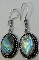 Auktion 370<br>Vintage Ohrh&auml;nger, Silber-925- mit Perlmutt, , H-4,3 cm, 5,5 gr