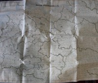 Auktion 370<br>gr. Karte, Wehrkreisgrenzen des Deutschen Reiches zum 1. Januar 1942
