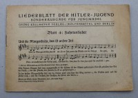 Auktion 370<br>Liederblatt der Hitler-Jugend, 3. Reich