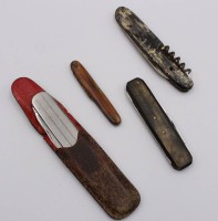 Auktion 370<br>4x alte Taschenmesser, ca. L-17cm