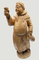 Auktion 370<br>gr. Holzskulptur "Der Kellermeister", H-50 cm