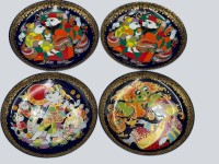 Auktion 370<br>4x Sammelteller "Rosenthal" Aladin und die Wunderlampe, signiert Bj&ouml;rn Winblad