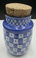 Auktion 370<br>Teedose von B&uuml;cking-B&ouml;rnsen, blau-weisses Dekor, H-16 cm