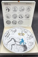 Auktion 371<br>Rosenthal Satire-Teller Marlene Dietrich,limit. Auflage, von Ernst Maria Lang, D-26 cm