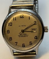 Auktion 371 / Los 2012 <br>mechan. HAU "Le Royal" 15 Rubis, Werk l&auml;uft, Zugband