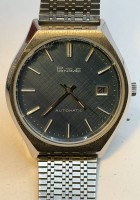 Auktion 371<br>mechan. HAU "Pantime" automatic, Werk l&auml;uft, Glas am Rand besch&auml;digt