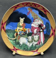 Auktion 371<br>Weihnachtsteller 1998 "Bing&amp;Gr&ouml;ndahhl" Santa in Australien,  von Hans Henrik Hansen., D-20,3 cm
