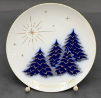 Auktion 371<br>Weihnachtsteller KPM Berlin  1986 , neu in OVP, D-19,5 cm, limitierte Auflage,