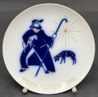Auktion 371<br>Weihnachtsteller KPM Berlin  1980 , neu in OVP, D-19,5 cm, limitierte Auflage