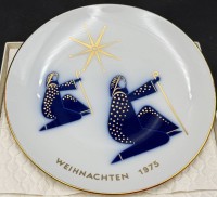 Auktion 371<br>Weihnachtsteller KPM Berlin  1975 , in OVP, D-19,5 cm, limitierte Auflage