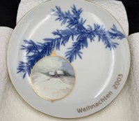Auktion 371<br>Weihnachtsteller KPM Berlin  2003 , in OVP, D-19,5 cm, limitierte Auflage