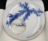 Auktion 371<br>Weihnachtsteller KPM Berlin  2003 , in OVP, D-19,5 cm, limitierte Auflage