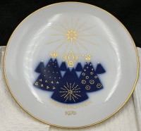 Auktion 371<br>Weihnachtsteller KPM Berlin  1970 , in OVP, D-19,5 cm, limitierte Auflage