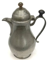 Auktion 371<br>Zinn T&uuml;rkenkopf-Moccakanne um 1840, H-18 cm, innen in Boden gepunzt