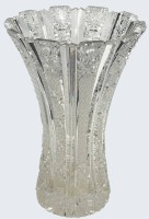 Auktion 371<br>hohe, schwere (4,6 kg) Bleikristall-Vase, sogen. b&ouml;hmisches  Kristall, aufwendig beschliffen, H-30 cm, kl. kaum sichtbare Abplatzer,