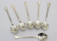 Auktion 374<br>6x Teel&ouml;ffel, gemarkt, Tallin, UDSSR, versilbert, ca. L-12cm
