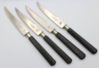 Auktion 371 / Los 15024 <br>4x Obstmesser um 1920, Rein Nickel, G.Felix Solingen, ca. L-17,5cm
