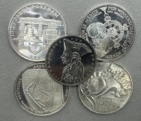 Auktion 371<br>4x 10 DM M&uuml;nzen, 1x 5 DM