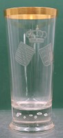Auktion 371 / Los 10022 <br>Wappenglas, 19. Jhd., Adelswappen/Stundetica?,  ca. H-17,2cm