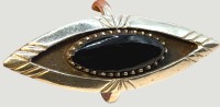 Auktion 371<br>Silberring-925- mit Onyx Schiffchen, L-4,5 cm, RG 55 , 7,3 gr.