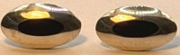 Auktion 371 / Los 1035 <br>Paar Silber-925- Ohrstecker mit Onyx, B-3 cm, zus. 7,07 gr