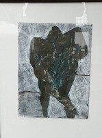Auktion 371<br>Anne-Gret Winkler (1944 - 2018) "ohne Titel" wohl Acryl, gut gerahmt/Glas, MG 49x36 cm, RG 100x68 cm