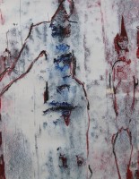 Auktion 371<br>Anne-Gret Winkler (1944 - 2018) ,  ohne Titel, Mischtechnik, ger./Glas, RG 52,5 x 42,5cm