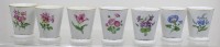 Auktion 371<br>7x "Meissen" Becher mit Blumenmalerei und Goldstaffage, alle 1.Wahl, H-8,5 c m, D-7 cm