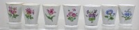 Auktion 371<br>7x "Meissen" Becher mit Blumenmalerei und Goldstaffage, alle 1.Wahl, H-8,5 c m, D-7 cm