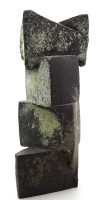 Auktion 371<br>Anne-Gret Winkler (1944 - 2018) , hohe moderne Skulpture, braunes Steinzeug, ca. H-49cm
