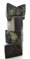 Auktion 371 / Los 15047 <br>Anne-Gret Winkler (1944 - 2018) , hohe moderne Skulpture, braunes Steinzeug, ca. H-49cm