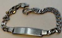Auktion 371 / Los 1042 <br>Identit&auml;ts-Armband, Silber-925-, ohne Gravur, L-19,5 cm, 11,43 gr.