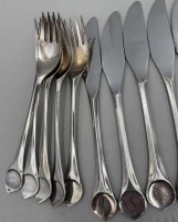 Auktion 371<br>27 Teile versilbertes Besteck "Rosenthal" Dekor Lotus