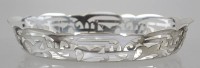 Auktion 371<br>ovale Korbschale, versilbert, ca. H-5cm B-28cm