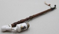 Auktion 371<br>jagdl. Pfeiffe, um 1900, Druckdekor, ca. L-42cm