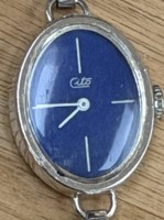 Auktion 371<br>mechan. vintage DAU "Cito" ovales Geh&auml;use, Werk l&auml;uft, Stahlband