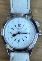 Auktion 371 / Los 2033 <br>Automatic DAU "Basa" Werk l&auml;uft, Lederband