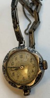 Auktion 371<br>mechan. DAU in Silbergeh&auml;use-800- mit Armband, Werk l&auml;uft, 30/40-er Jahre, 15,2 gr